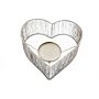 Silver Heart Candle Holder