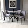 Avesta Grey & 4 Linden Dining Set