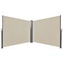 Outsunny 6 X 1.6 M Double Canopy Pull-out Side Awning Beige