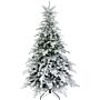 Homcom 6ft Bushy Snow-flocked Artificial Christmas Tree, With Led Lights