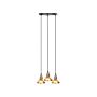 Hanging Lamp Brass Metal Iron Base Shades 3 Light Point Home Accessories Illumination Living Room Dining