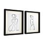 Set Of 2 Black Framed Prints Of Silhouettes