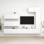 Vidaxl 7 Piece Tv Cabinet Set White Engineered Wood