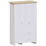 Vida Designs Arlington 3 Door 2 Drawer Wardrobe, White