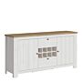 Celesto 2 Door 2 Drawer Sideboard With Wine Rack In White And Oak