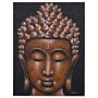 Buddha Painting - Copper Brocade Detail