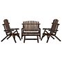 Vidaxl 4 Piece Garden Lounge Set Solid Wood Spruce