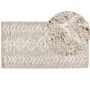 Area Rug Light Beige 80 X 150 Cm Shaggy Rectangular Geometric Pattern