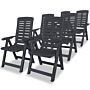 Vidaxl Reclining Garden Chairs 6 Pcs Plastic Anthracite