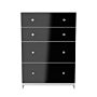 Yarmouth 4 Drawer Deep Chest In Black & White