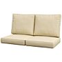 Outsunny 3-piece Back And Seat Cushion Pillows Replacement, Patio Chair Cushions Set For, Beige