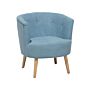 Armchair Blue Upholstered Tub Chair