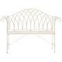 Outdoor Garden Bench White Metal 2 Seater 130 Cm Flared Armrests Vintage Style Beliani