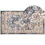 Area Rug Beige And Blue Polypropylene Polyester 80 X 150 Cm Oriental Vintage Pattern