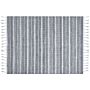 Area Rug Light Grey Fabric 160 X 230 Cm Stripe Pattern