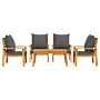 Vidaxl 5 Piece Garden Lounge Set With Cushions Solid Wood Acacia