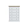 Devon 5 Drawer Chest White