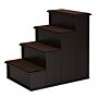 Pawhut 4 Step Cushioned Pet Stairs Ramp Steps For Dogs, Cat Ladder For Bed Couch With Non-slip Carpet, 40 X 59 X 54.2 Cm, Dark Coffee