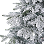 Artificial Christmas Tree White Synthetic 210 Cm Snow Frosted Flocked Hinged Branches Holiday