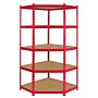 Monster Racking Z-rax Corner Storage Shelf Unit, Red, 90cm Wide