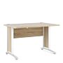 Prima Desk 120 Cm In Oak With White Legs