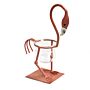 Hydroponic Home Decor - Pink Metal Flamingo Des 1