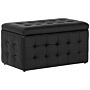 Ottoman Black Faux Leather Tufted Upholstery Bedroom Bench With Storage Beliani