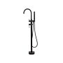 Bath Mixer Tap Black Brass Freestanding Bathtub Faucet With Hand Shower