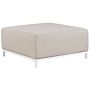 Ottoman Beige Polyester Upholstery White Aluminium Legs Metal Frame Outdoor And Indoor Water Resistant