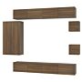 Vidaxl 8 Piece Tv Cabinet Set Brown Oak Engineered Wood