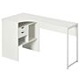 Homcom L-shaped Corner Computer Desk Study Table Pc Work W/ Storage Shelf Drawer Smooth Slide Office Home Workstation Space Saving - White