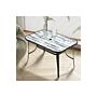 Garden Rectangular Tempered Glass Marble Coffee Table