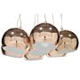 Pendant Lamp Gold Metal 7-light Cluster Round Shades