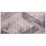 Rug Pink Polyester 80 X 150 Cm Low Pile Abstract Pattern