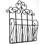 Black Scroll Wall Hanging Single Section Magazine Rack