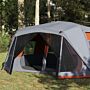 Vidaxl Family Tent 10-person Grey And Orange Quick Release Waterproof