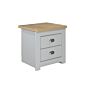 Highgate 2 Drawer Bedside Grey & Oak