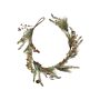 Artificial Christmas Garland Green Copper Synthetic Material 150 Cm With Ornaments Frosted