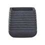 Large Plant Pot Black Polyresin Outdoor Garden Square 28 X 27 Cm Uv Resistance