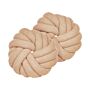 Set Of 2 Knot Cushion Beige Boucle 31 X 31 Cm Tied-up Plushy Decorative