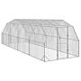 Vidaxl Chicken Run 2.5x8x2.25 M Galvanised Steel