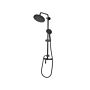 Modern Mixer Shower Set Matt Finish Black Brass Rain Function