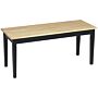 Homcom 102 Cm Wood Dining Bench For 2 People, Wooden Bench For Kitchen, Dining Room, Entryway, Black