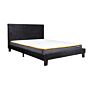 Berlin Small Double Bed Black Crushed Velvet