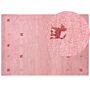 Wool Area Rug Pink 160 X 230 Cm Hand Tufted Western Motif