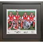 Arsenal Fc Famous Back 4 Signed Framed Print