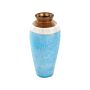 Decorative Vase Blue Terracotta 42 Cm Handmade Painted Retro Vintage-inspired Design