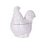 Cookie Jar White Rooster Easter Theme Handmade White Finish Food Container Holiday