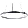 Pendant Lamp Silver Aluminium Ø 40 Cm Integrated Led Lights Round Ring Hanging Modern Glamour Lighting