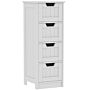 Bath Vida Priano 4 Drawer Freestanding Unit, White